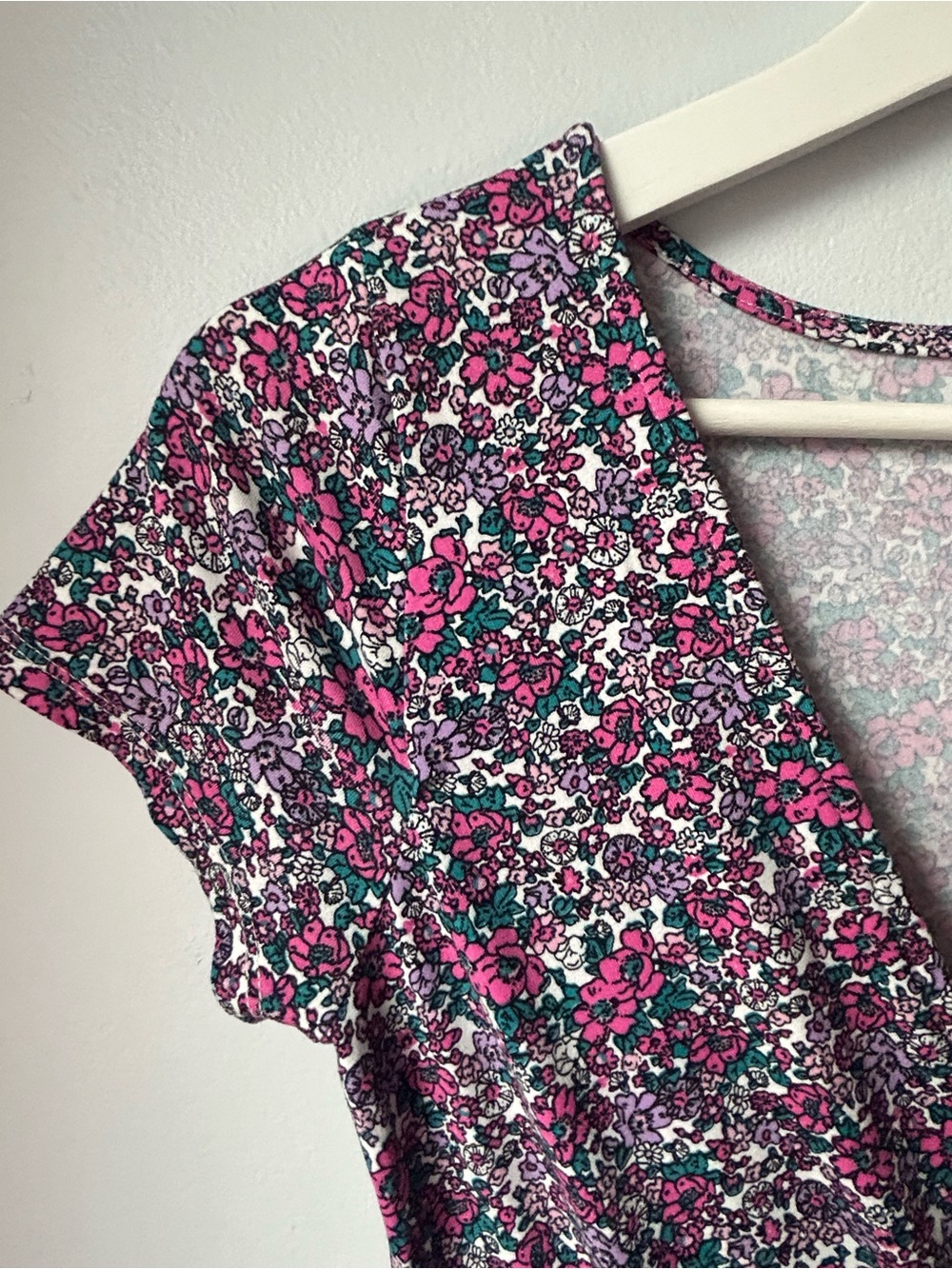 Pink Floral Mock Wrap Maxi Dress Women’s Size M - Picture 2 of 10